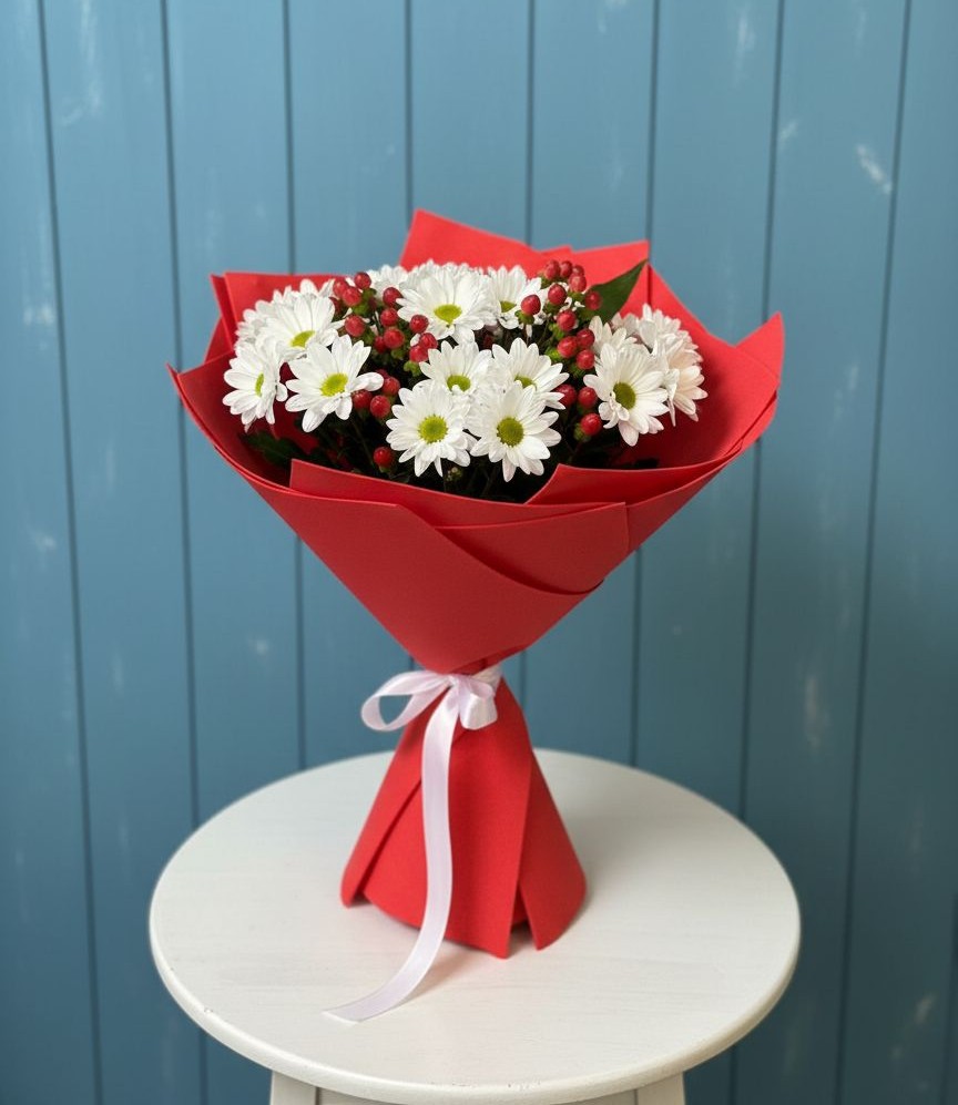 Букет цветов из: Хризантемы в Шаховской