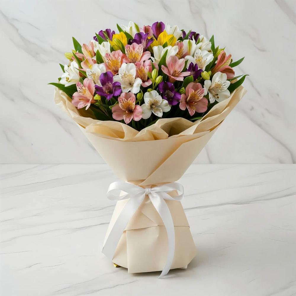 Букет цветов из: Альстромерии в Шаховской