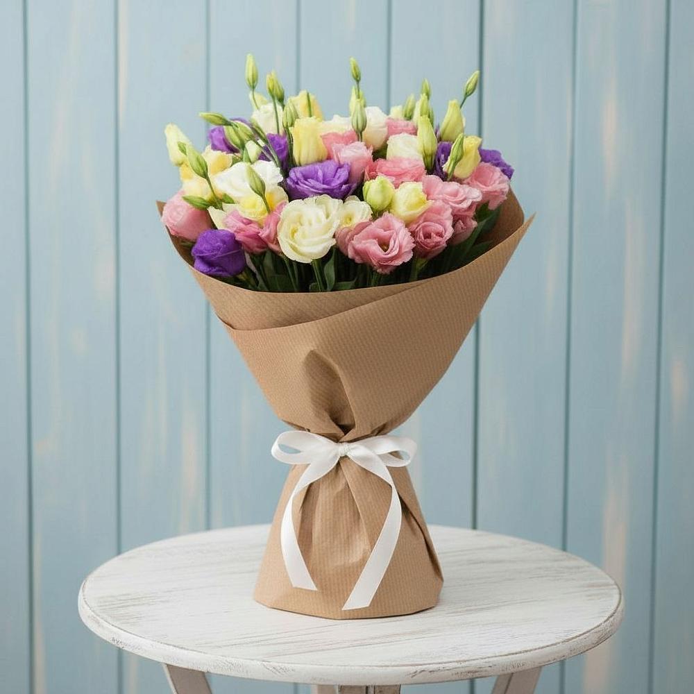 Букет цветов из: Лизиантусы в Шаховской