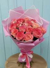 Букет 15 Розовых роз Равель в Шаховской