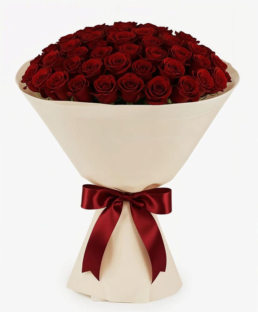 Букет 101 Бордовая роза Блэк Бакарра в Шаховской